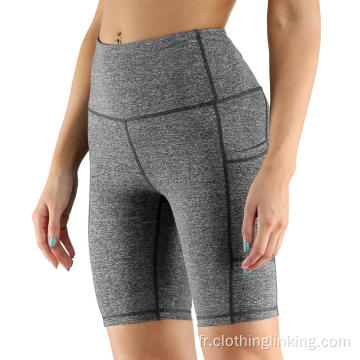 Short de yoga non transparent à poche